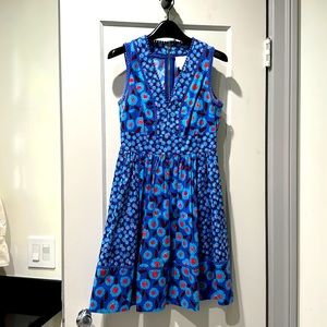 Kate Spade Blue Floral Cotton Dress - Size 2